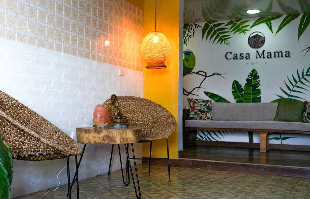 Zona común de bienestar de Casa Mama Hotel